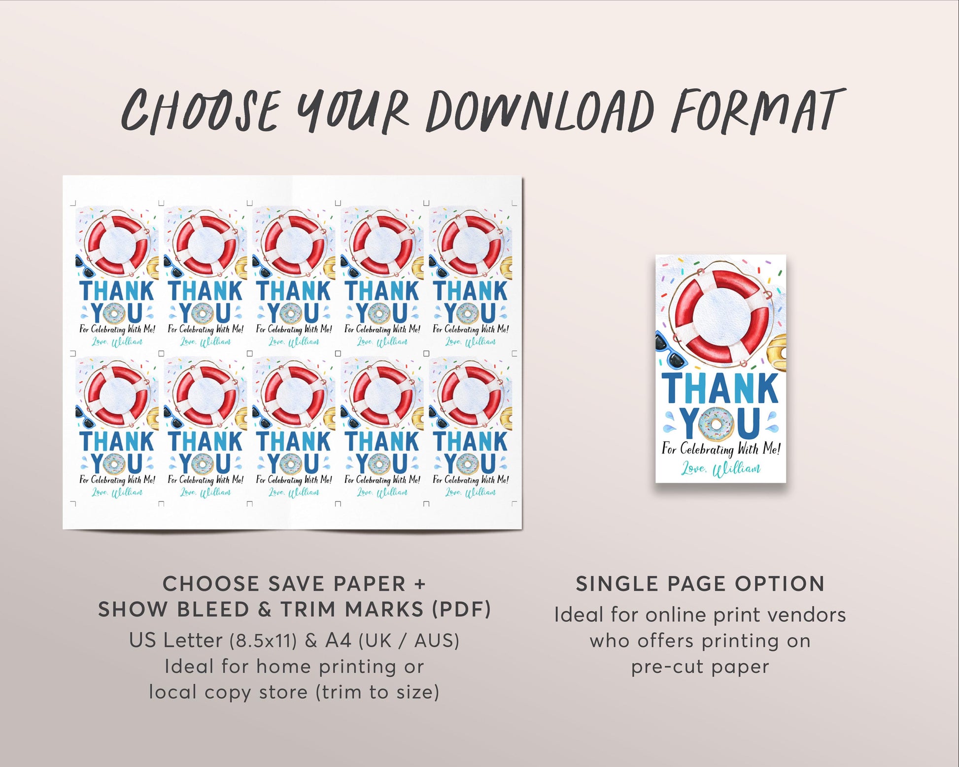 Donut Pool Party Birthday Party Favor Tags Editable Template, Boy Dunk – Puff Paper Co donut-pool-party-birthday-party-favor-tags-editable-template-boy-dunk-puff-paper-co