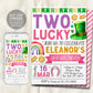 Two Lucky Second Birthday Invitation Editable Template