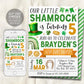 Shamrock Birthday Invitation Editable Template