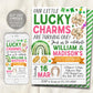 Lucky Charm Joint Siblings Birthday Invitation Editable Template