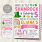 Shamrock Birthday Invitation Editable Template