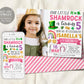 Shamrock Birthday Invitation With Photo Editable Template