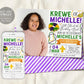 Mardi Gras Birthday Invitation With Photo Editable Template