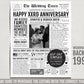 Back in 1990 34th 35th 36th Anniversary Gift Newspaper Editable Template