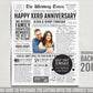 Back in 2003 21st 22nd 23rd Anniversary Gift Newspaper Editable Template