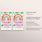St Patricks Day Rainbow Birthday Party Favor Tags Editable Template, Shamrock Girl Birthday Thank You Treat Bag, St Paddy's Day Gift Tags