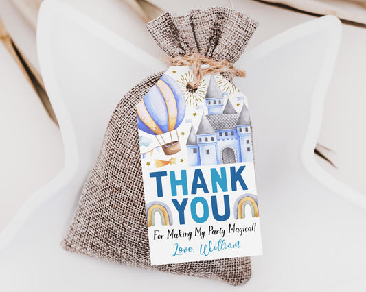 Magical Birthday Party Favor Tags Editable Template