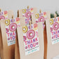 Sweet One Birthday Party Favor Tags Editable Template, Girl Donuts And Candy Thank You Treat Bag, Kids Sprinkles Sweets Dessert Gift Tag