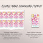 Sweet One Birthday Party Favor Tags Editable Template, Girl Donuts And Candy Thank You Treat Bag, Kids Sprinkles Sweets Dessert Gift Tag
