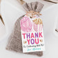 Popcorn and Pajamas Birthday Party Favor Tags Editable Template