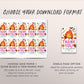Bonfire S'mores Birthday Party Favor Tags Editable Template, Girl Kids Backyard Campfire Party Thank You Treat Bag, Kids Camping Gift Tag