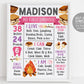 S&#39;mores First Year Milestone Sign Editable Template