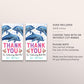 Dolphin Birthday Party Favor Tags Editable Template, Girl Dolphin Under The Sea Party Thank You Treat Bag, Aquarium Underwater Gift Tags