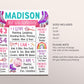 Roller Skating Birthday Milestone Sign Editable Template, Roller Skate Disco Ball Dance Party Stat Poster Rollerskating Rink One Year Board