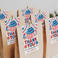 4th of July Birthday Favor Tags Editable Template, Independence Day Patriotic Fireworks Thank You Treat Bag, Sweet Fourth Of July Gift Tags