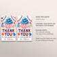 4th of July Birthday Favor Tags Editable Template, Independence Day Patriotic Fireworks Thank You Treat Bag, Sweet Fourth Of July Gift Tags