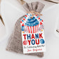 4th of July Birthday Favor Tags Editable Template
