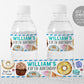 Sweet One Water Bottle Labels Editable Template