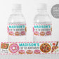 Pizza and Donuts Water Bottle Labels Editable Template