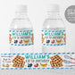 Waffles and Pajamas Water Bottle Labels Editable Template