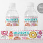 Sweet One Water Bottle Labels Editable Template