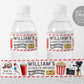 Movie Night Party Water Bottle Labels Editable Template