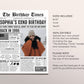 Back in 1990 Birthday Newspaper Editable Template, 33 34 35 Years Ago, 33rd 34th 35th Birthday Sign Decorations Decor for Men or Women