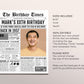 Back in 1957 Birthday Newspaper Editable Template, 66 67 68 Years Ago, 66th 67th 68th Birthday Sign Decorations Decor for Men or Women