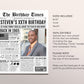 Back in 1965 Birthday Newspaper Editable Template, 58 59 60 Years Ago, 58th 59th 60th Birthday Sign Decorations Decor for Men or Women