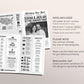 Mini Newspaper Wedding Program Template, Editable Timeline Printable, Bifold Wedding Program, Reception Program Booklet, Black and White