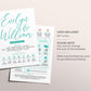 Teal Infographic Wedding Program Template, Editable Reception Program, Wedding Itinerary Template Timeline, Unique Fun Ceremony Program