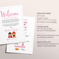 Indian Wedding Timeline Template, Editable Wedding Itinerary Card, Wedding Welcome Card, Hindu Wedding Itinerary, Indian Icons