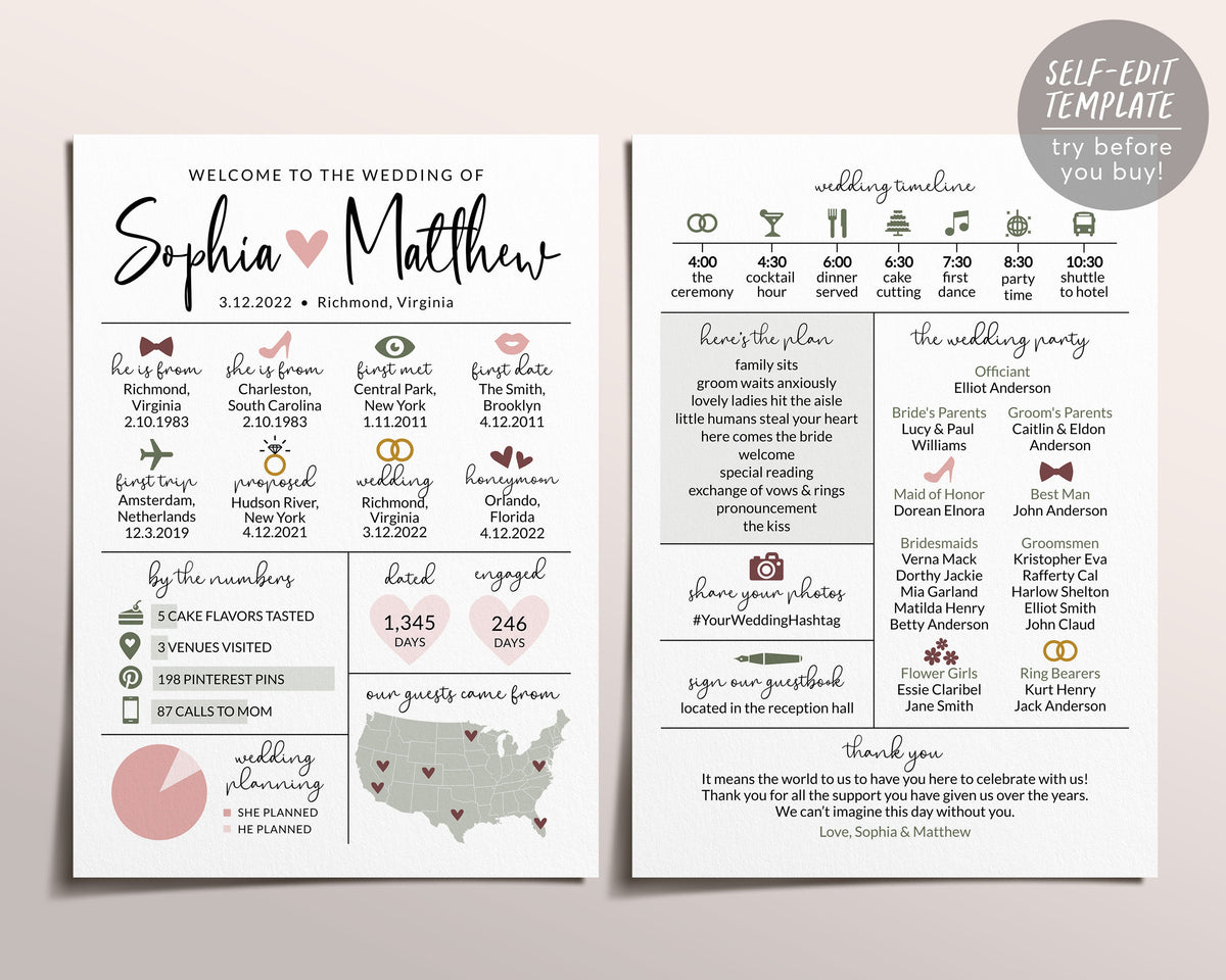 Reception Booklet.pdf Wedding ceremony program template 60 photos - Vianawedding.com