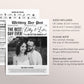 Newspaper Ceremony Program Template, Editable Program, Wedding Program Printable, Traditional Post, Wedding Timeline, Reception Games