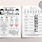 Silhouette Wedding Program Template, Reception Infographic, Personalized Bridal Party, Wedding Portrait, Fun Unique Wedding Timeline