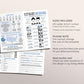 Wedding Bifold Program Template, Funny Infographic Wedding Program, Silhouette Wedding Program Portrait, Wedding Games, Wedding Advice Card