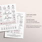 Bohemian Dusty Rose Wedding Program Template, Boho Infographic Reception Program, Wedding Timeline, Unique Ceremony Program, Wild Rose Pink