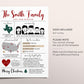 Family Newsletter Infographic, Year In Review Christmas Card, Holiday Card, Family Portrait, Year In Review Card, Christmas Card Printable