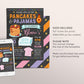 Pancakes and Pajamas Party Birthday Invitation Template, Editable Pancake Party Invite, Slumber Party, Sleepover Birthday Digital Invitation