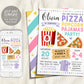 Pizza Popcorn and Pajamas Party Birthday Invitation Template, Movie Party Evite, Slumber Party, Sleepover Birthday Digital Invitation