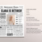 Personalized Retirement Gift for Nurse, Retirement Gifts For Nurse Practitioner, Retirement Sign for Nurse, Newspaper Back in 1987