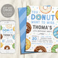 You Donut Want to Miss Birthday Template, Editable Donut Invitation Evite, Boy Sweet Doughnut Birthday, Chalkboard Donuts Party Invite