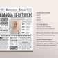 Personalized Retirement Gift for Nurse, Retirement Gifts For Nurse Practitioner, Retirement Sign for Nurse, Newspaper Back in 1977