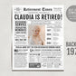 Personalized Retirement Gift for Nurse, Retirement Gifts For Nurse Practitioner, Retirement Sign for Nurse, Newspaper Back in 1977