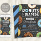 Donuts and Diapers Sprinkle Baby Shower Invitation Template, Editable Donut Baby Sprinkle Invite, Baby Boy, Sprinkled With Love