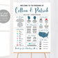 Infographic Wedding Program Sign Template, Editable Order of Events, Wedding Timeline, Reception Signs, Wedding Decorations, Itinerary