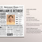 Editable Retirement Celebration Sign, Unique Newspaper Retirement Gifts for Men Women, Vice Assistant Principal Gift, History Back in 1996