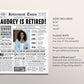 Editable Retirement Celebration Sign, Unique Newspaper Retirement Gifts for Men Women, Vice Assistant Principal Gift, History Back in 1993