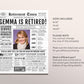 Editable Retirement Gift for Administrative Assistant Template, Retirement Gifts For Architect, Retirement Sign, Newspaper Back in 1973