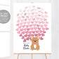 Editable French Bulldog Heart Balloons Baby Girl Baby Shower Guest Book Alternative Template, Dog Puppy Pet Animal Theme Guestbook Sign